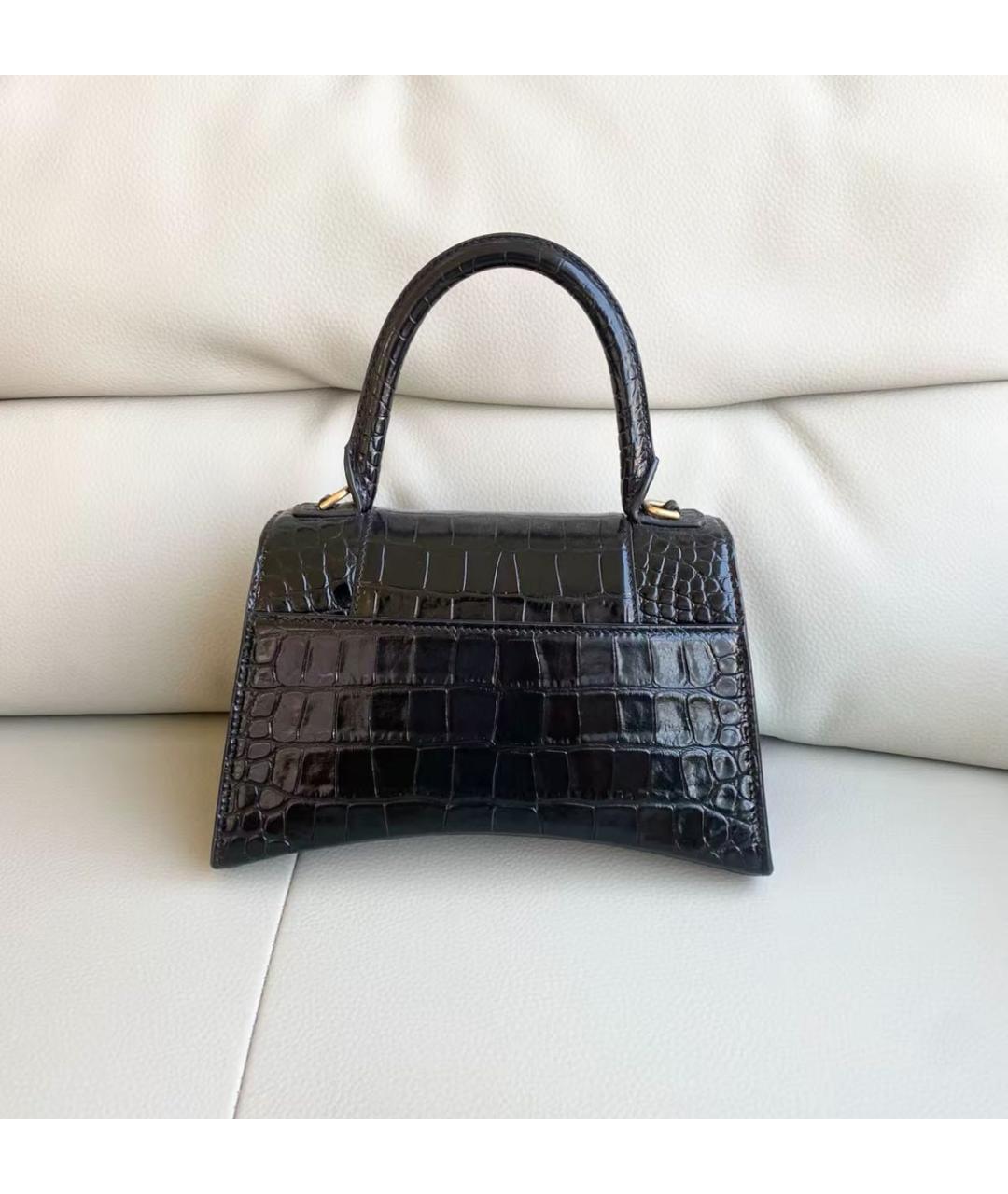 BALENCIAGA Черная кожаная сумка через плечо, фото 4