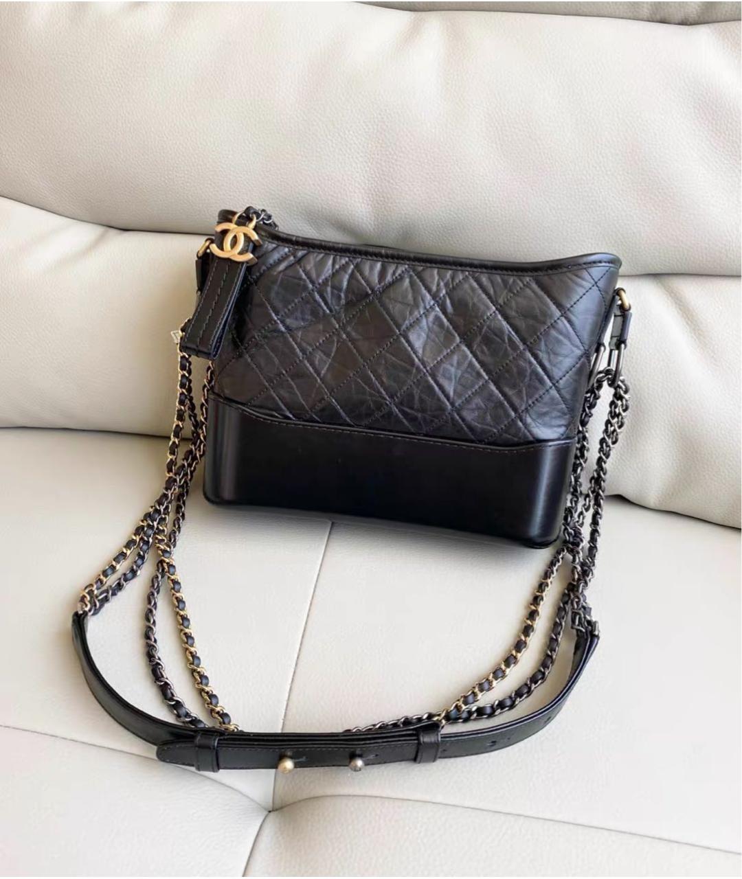 CHANEL Черная кожаная сумка через плечо, фото 8