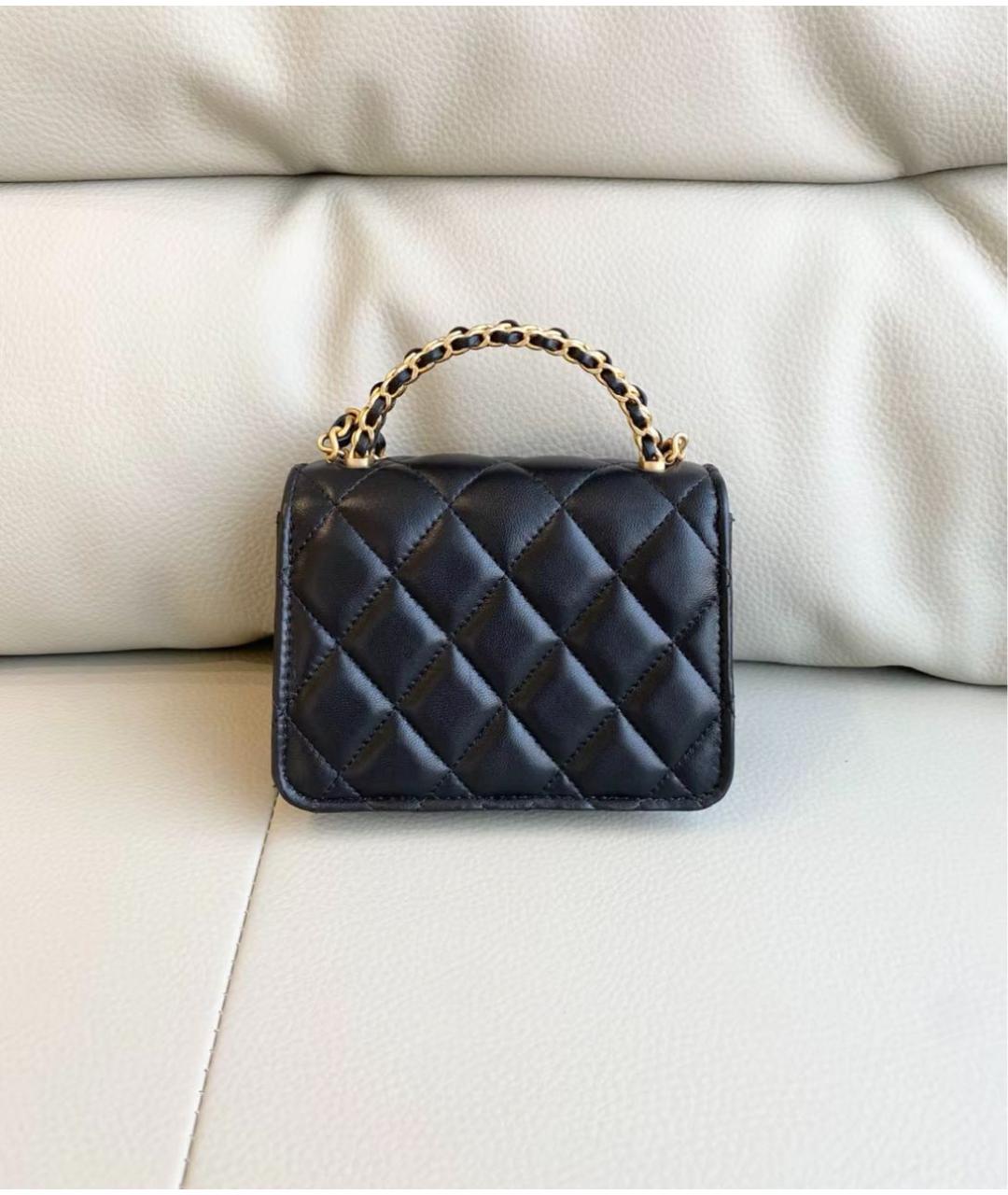 CHANEL Черная кожаная сумка через плечо, фото 3