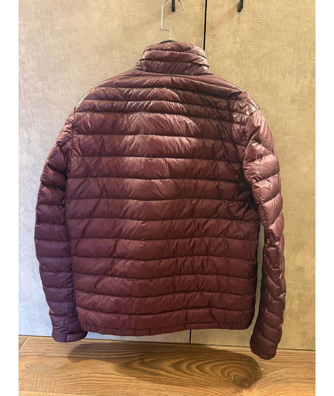 MONCLER Бордовая полиамидовая куртка, фото 2