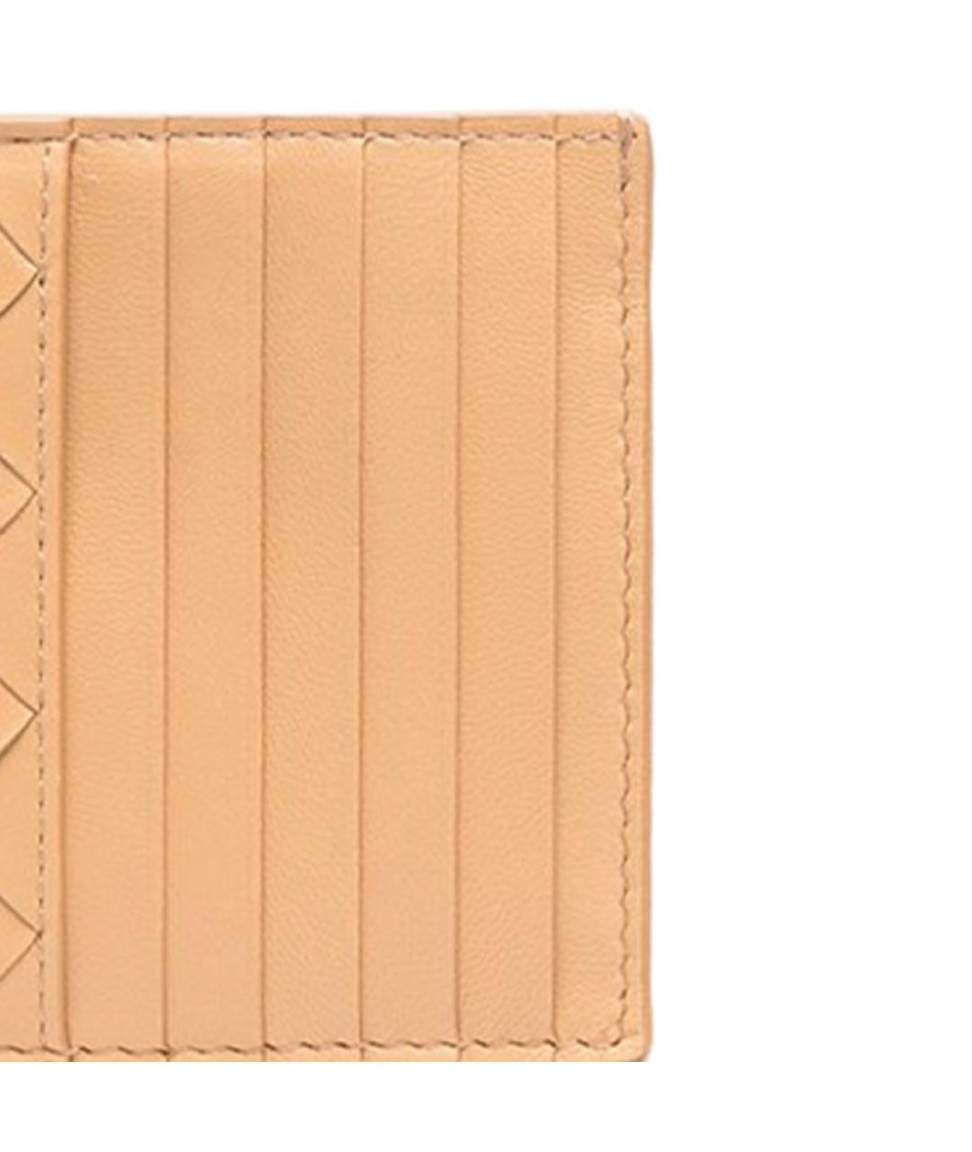 BOTTEGA VENETA Бежевый кожаный кошелек, фото 5