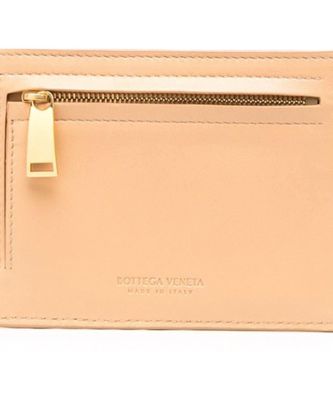 BOTTEGA VENETA Бежевый кожаный кошелек, фото 2