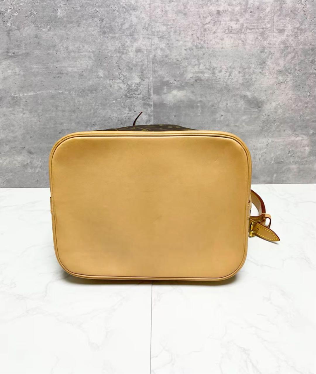 LOUIS VUITTON Коричневая кожаная сумка тоут, фото 6