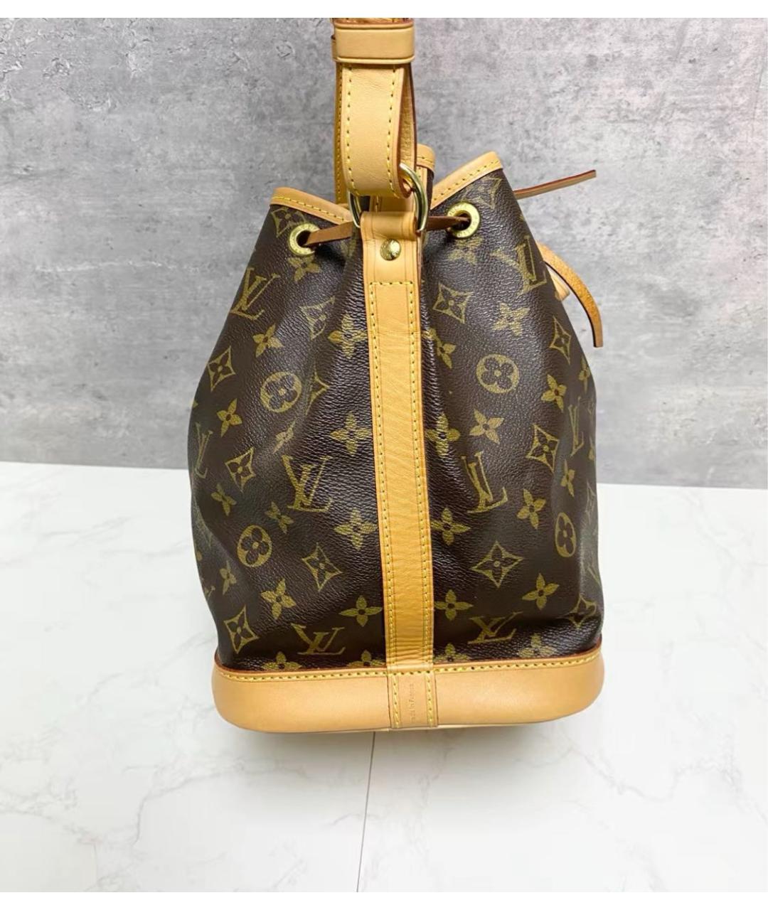 LOUIS VUITTON Коричневая кожаная сумка тоут, фото 5