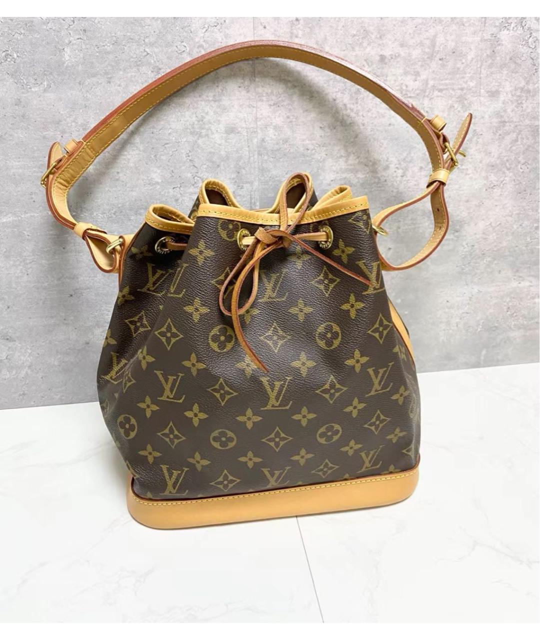 LOUIS VUITTON Коричневая кожаная сумка тоут, фото 2