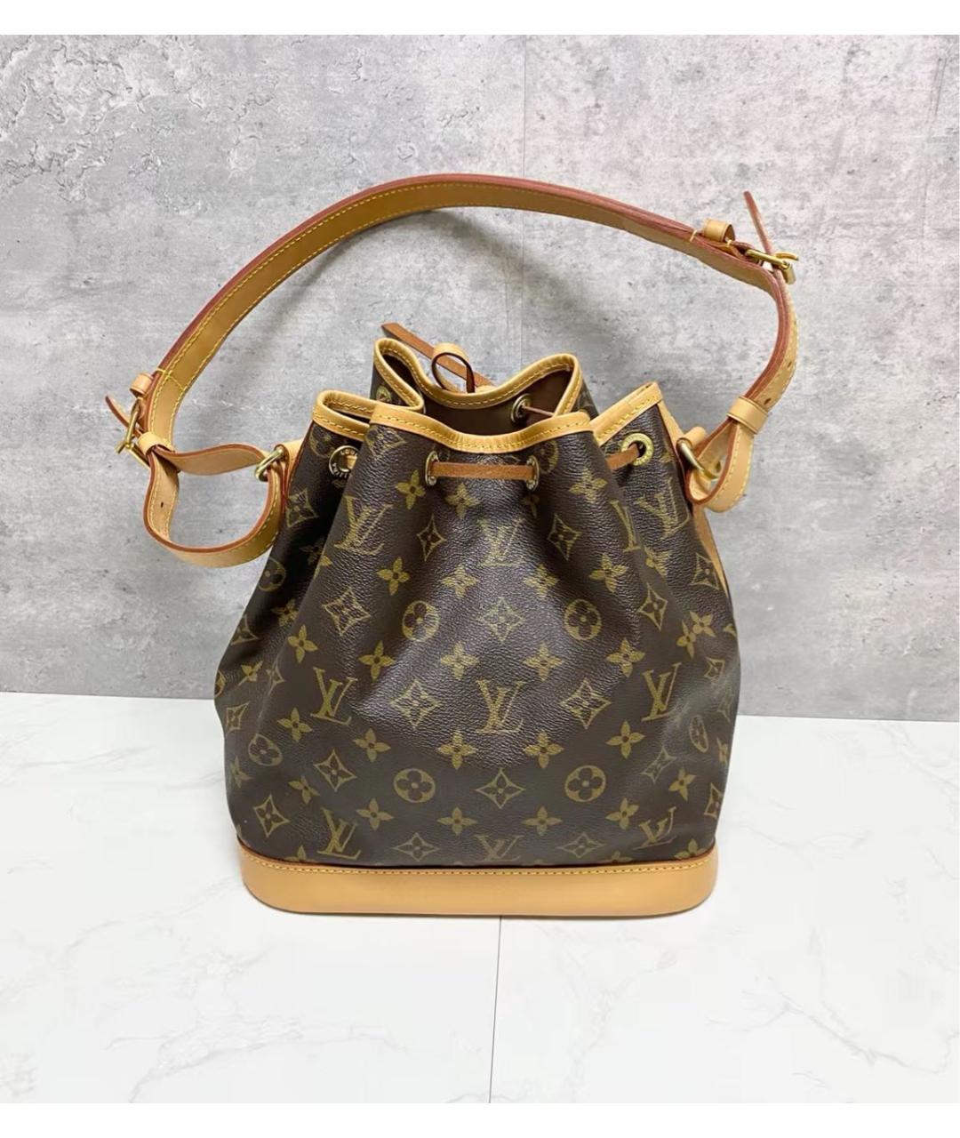 LOUIS VUITTON Коричневая кожаная сумка тоут, фото 4