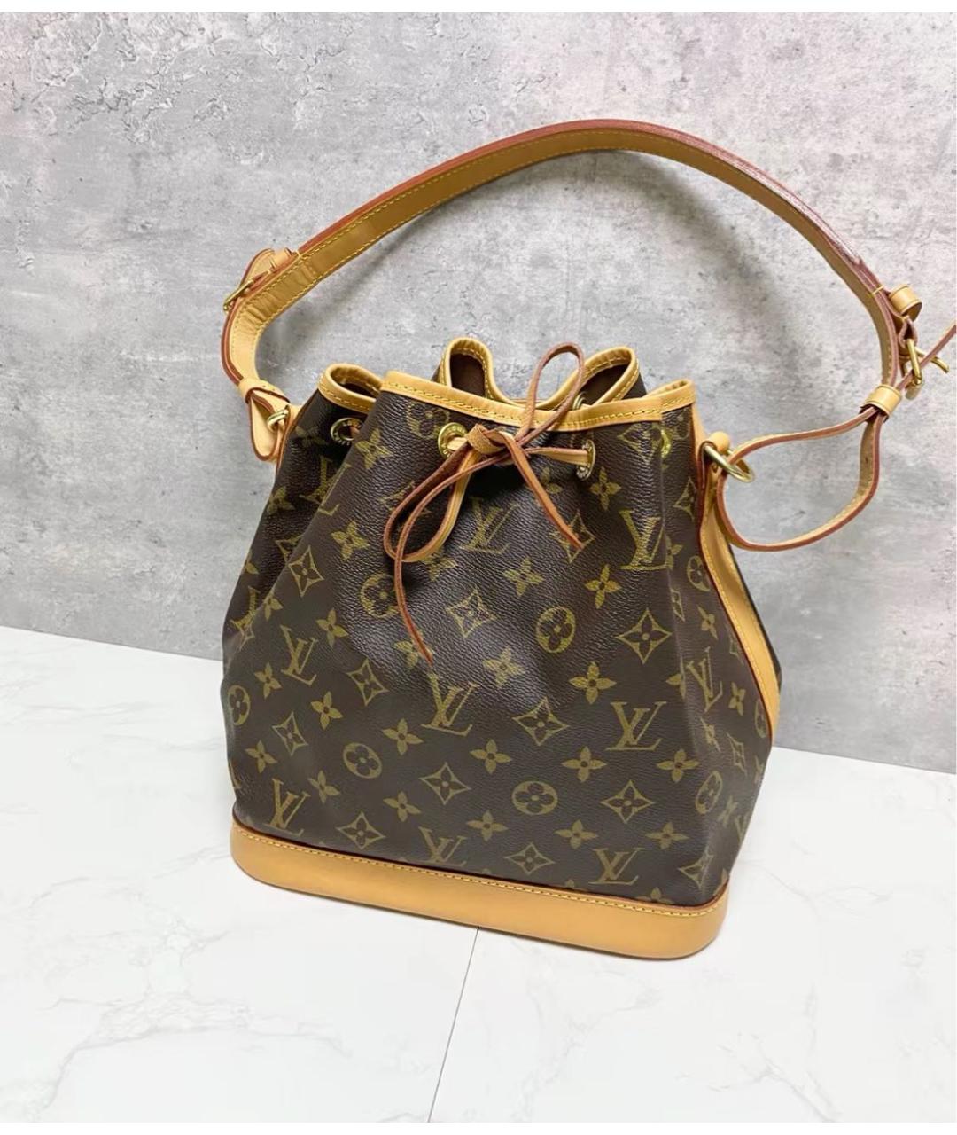 LOUIS VUITTON Коричневая кожаная сумка тоут, фото 3