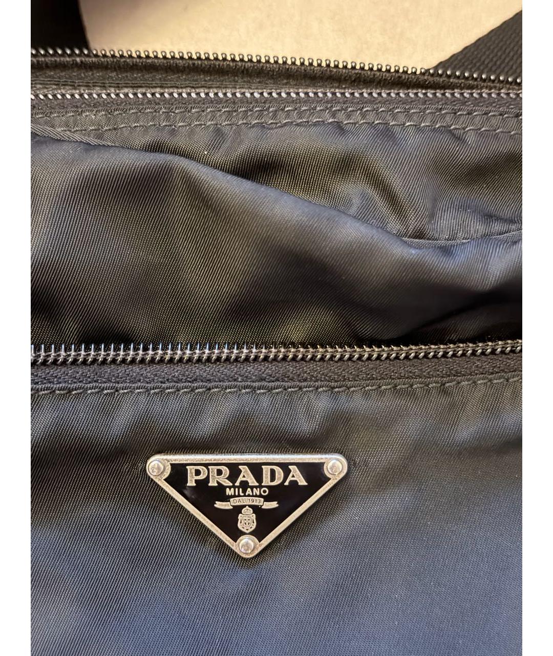 PRADA Черная нейлоновая сумка на плечо, фото 3