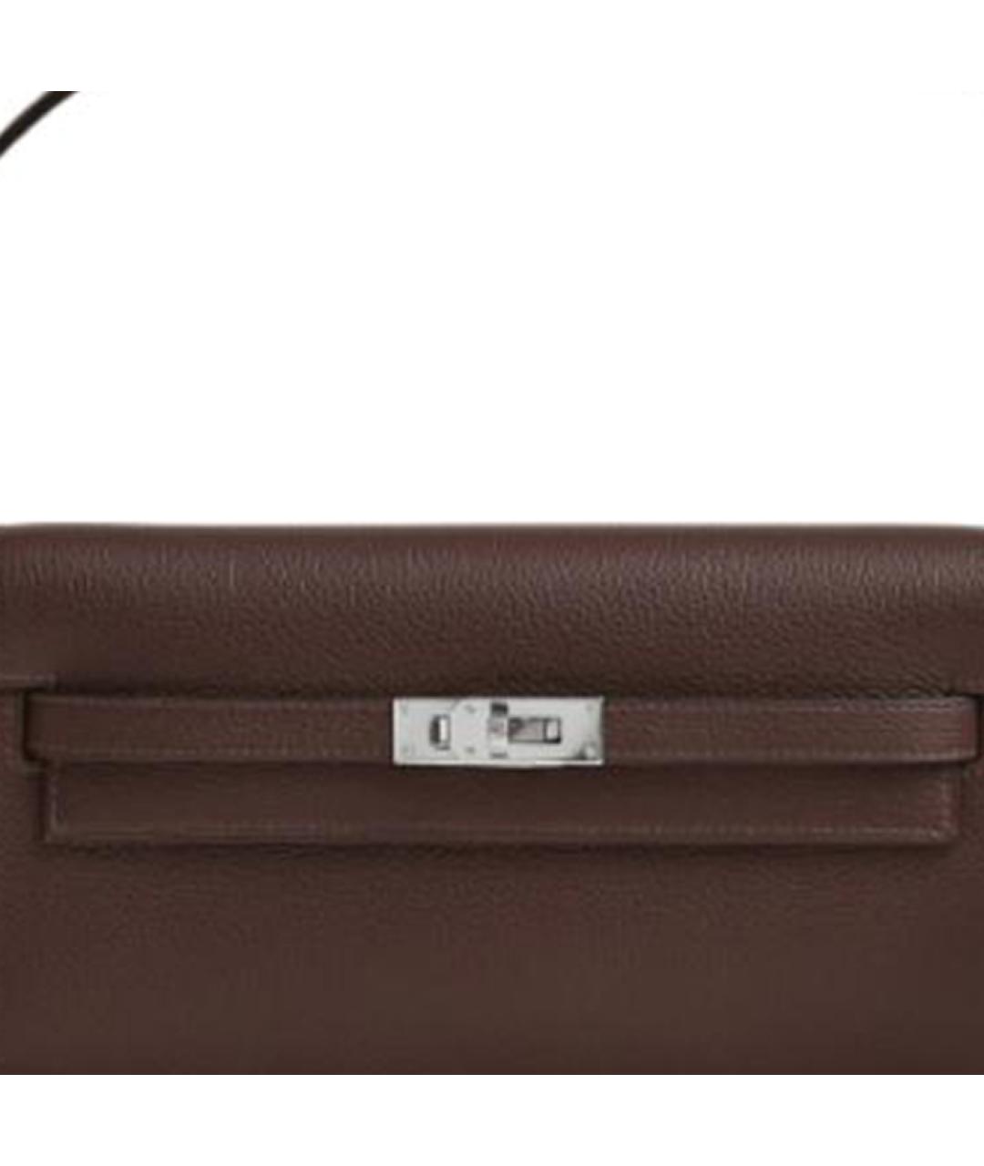 HERMES Коричневая кожаная сумка через плечо, фото 4