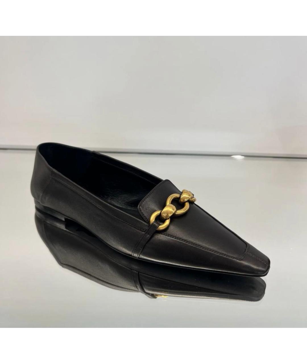 SAINT LAURENT Коричневые кожаные лоферы, фото 2