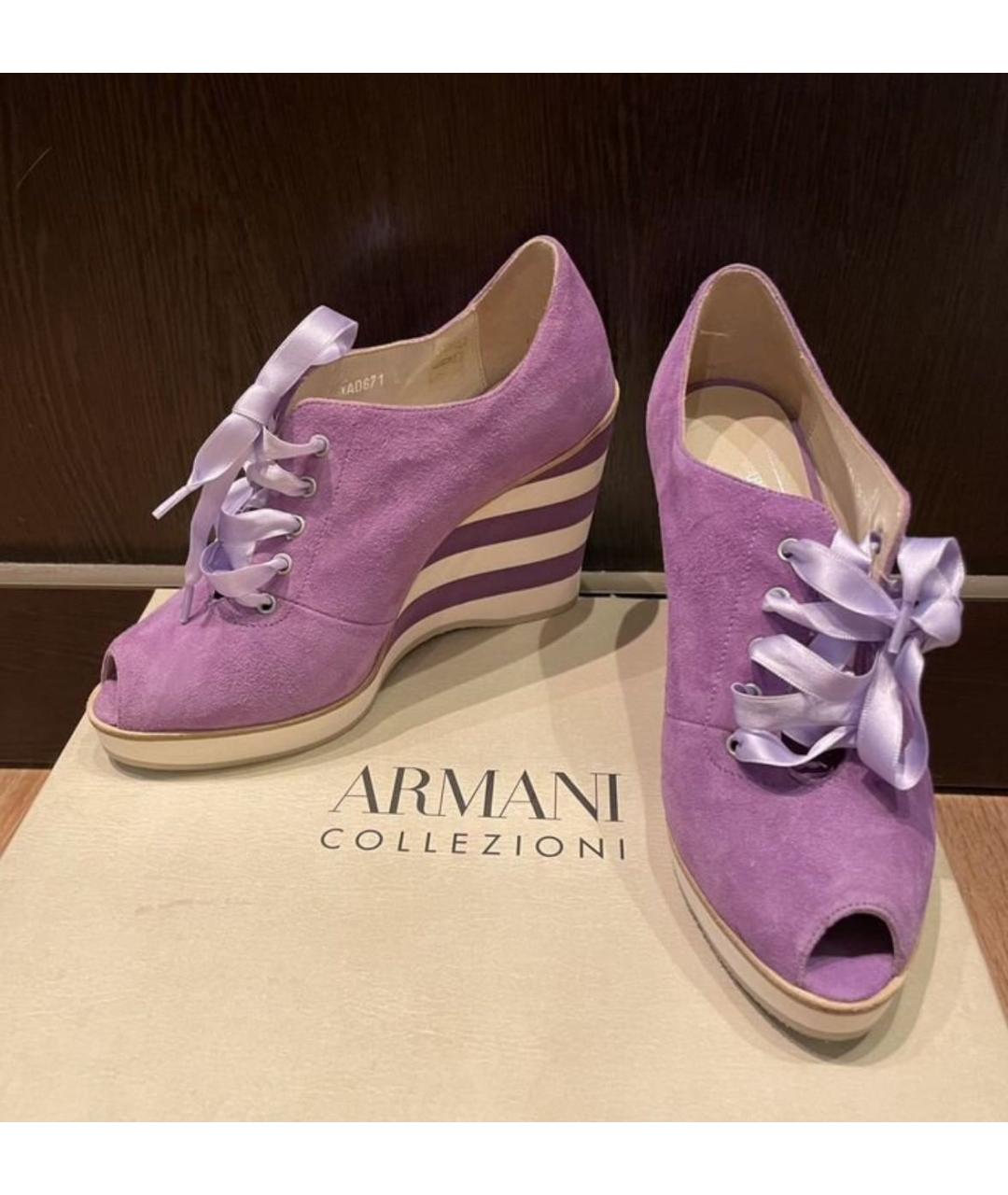 ARMANI COLLEZIONI Розовые замшевые ботильоны, фото 6