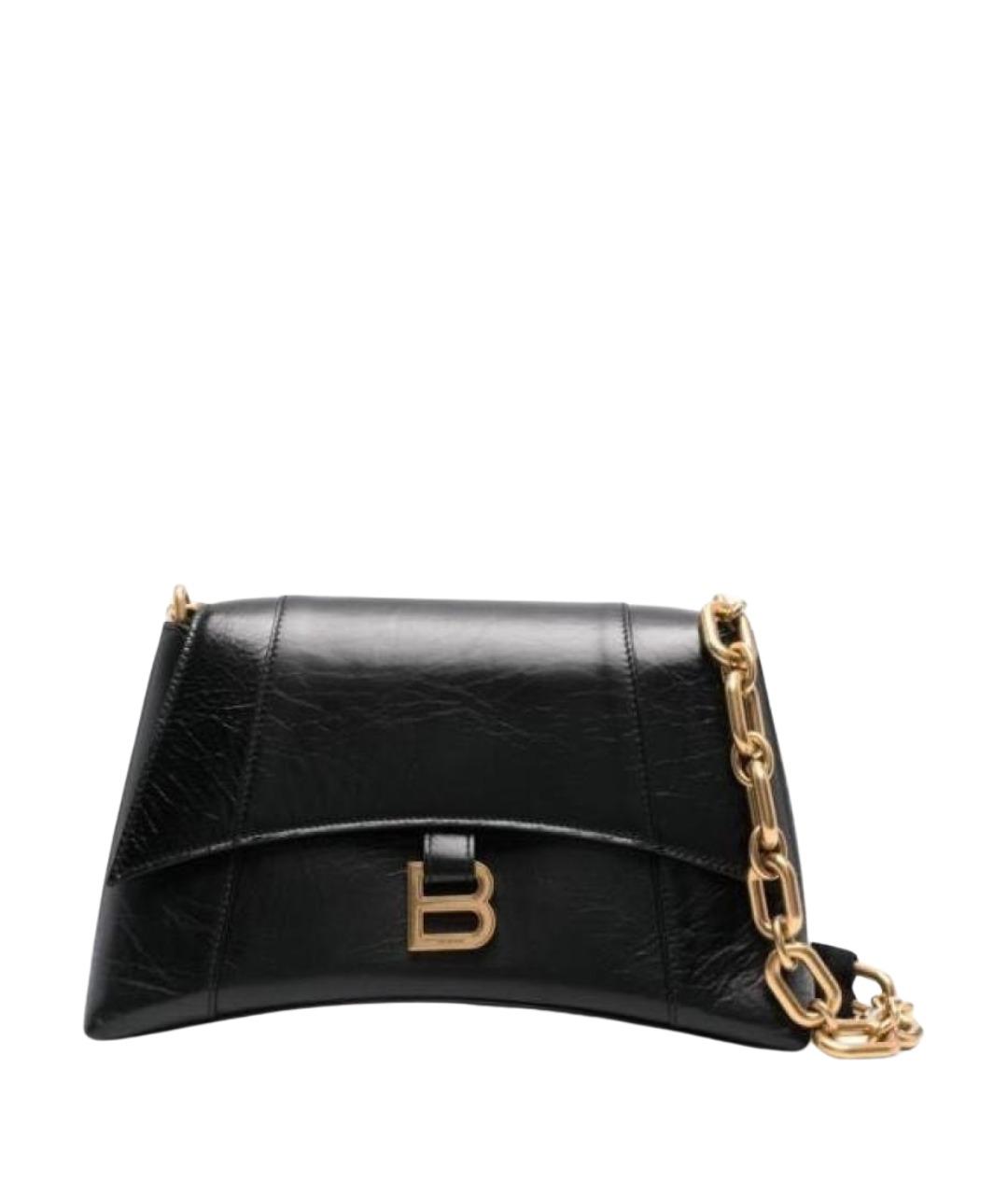 BALENCIAGA Черная кожаная сумка через плечо, фото 1