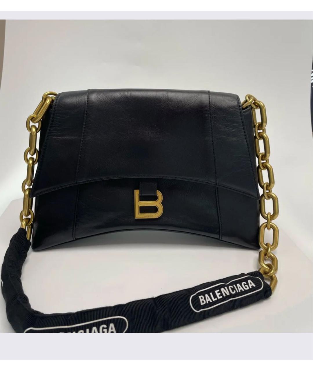 BALENCIAGA Черная кожаная сумка через плечо, фото 2