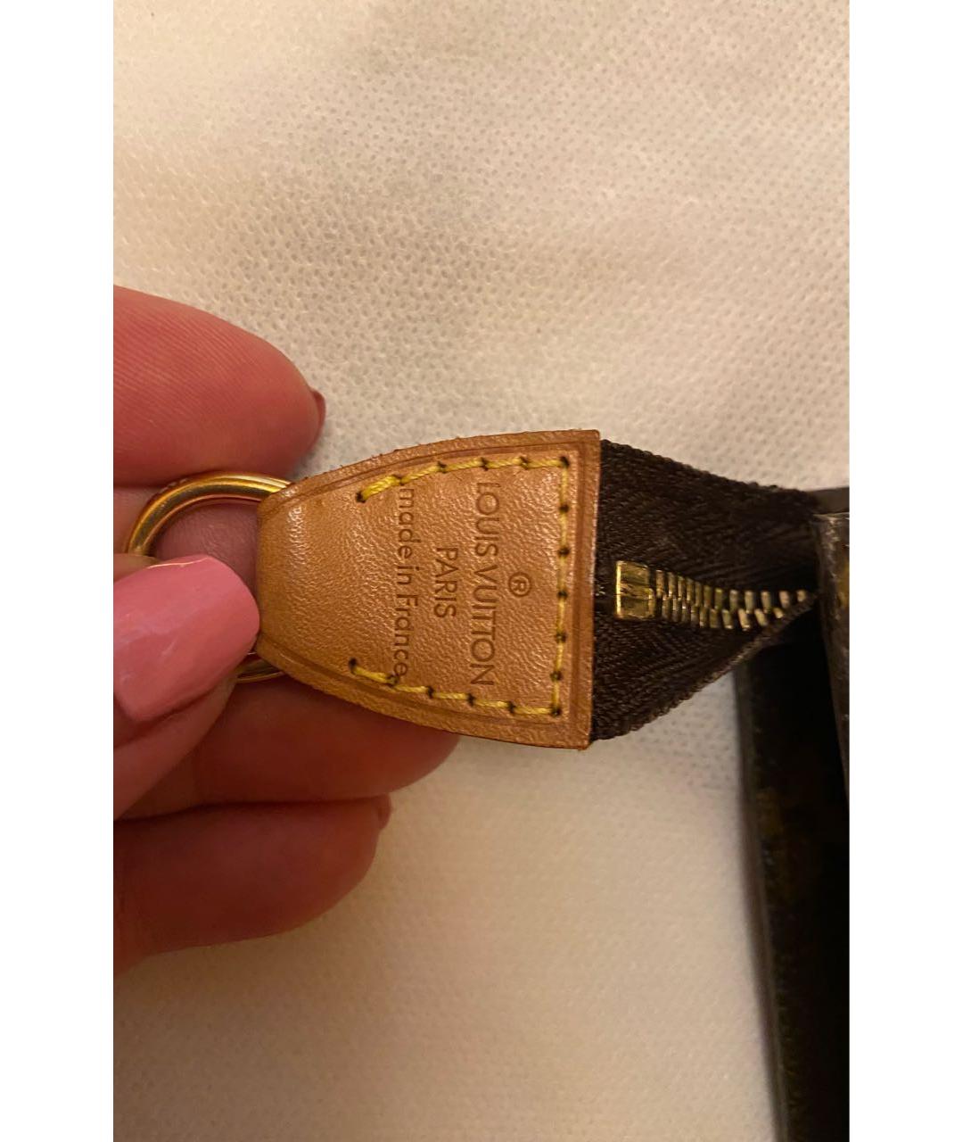 LOUIS VUITTON Коричневая косметичка из канвы, фото 3