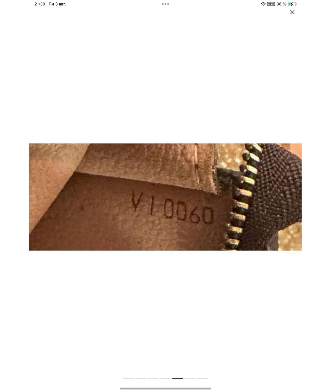 LOUIS VUITTON Коричневая косметичка из канвы, фото 6