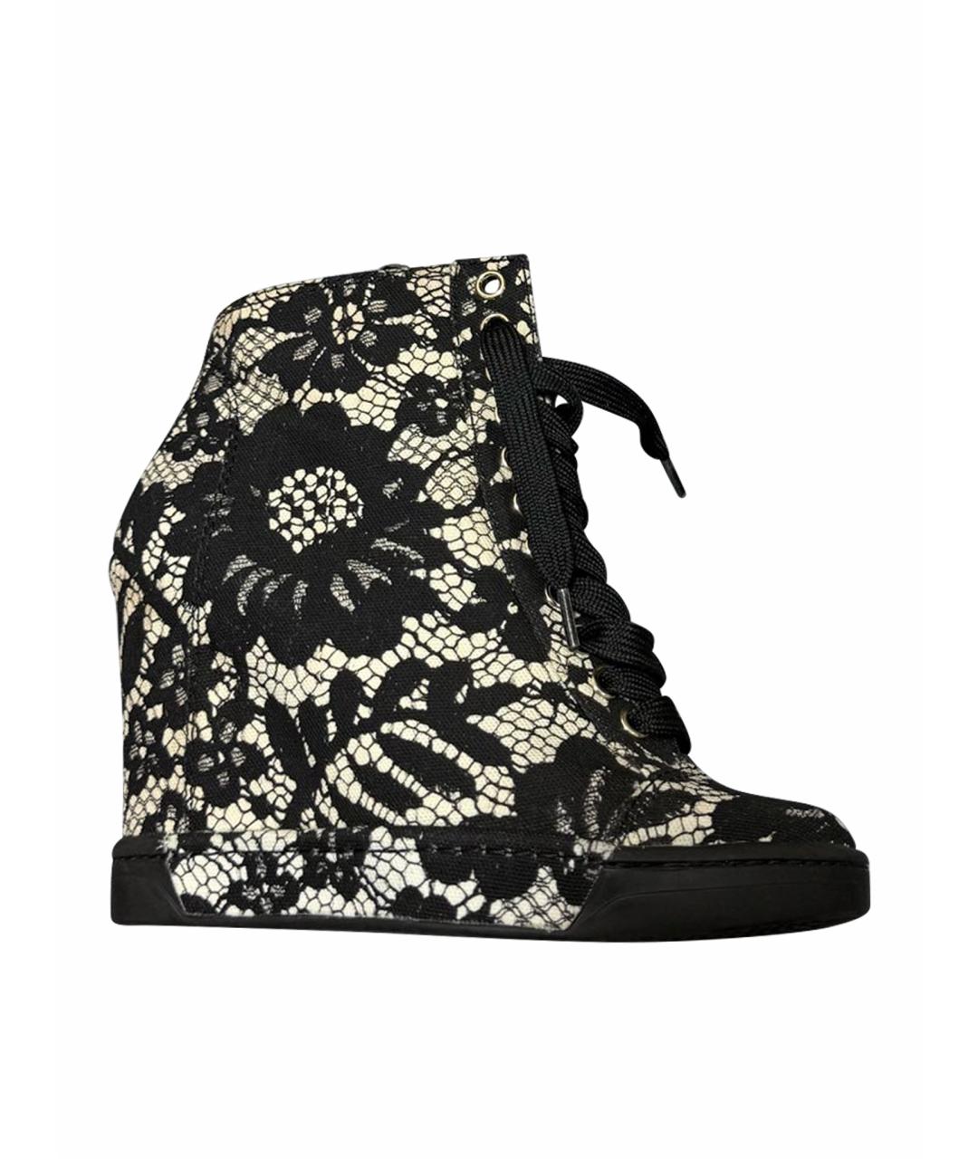 DOLCE&GABBANA Черные текстильные ботильоны, фото 1