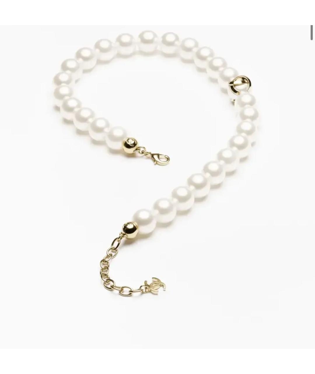 CHANEL Белое жемчужное колье, фото 2
