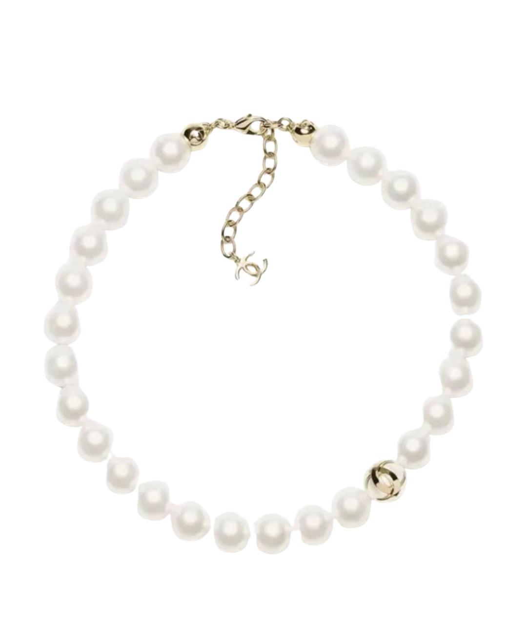CHANEL Белое жемчужное колье, фото 1