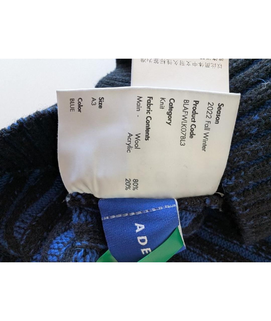 ADER ERROR Темно-синий шерстяной джемпер / свитер, фото 7