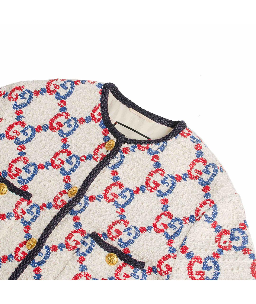 GUCCI Белая твидовая куртка, фото 5