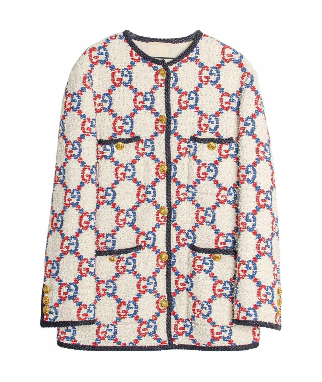 GUCCI Белая твидовая куртка, фото 1