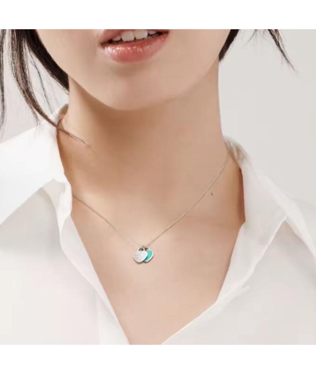 TIFFANY&CO Бирюзовое серебряное колье, фото 4