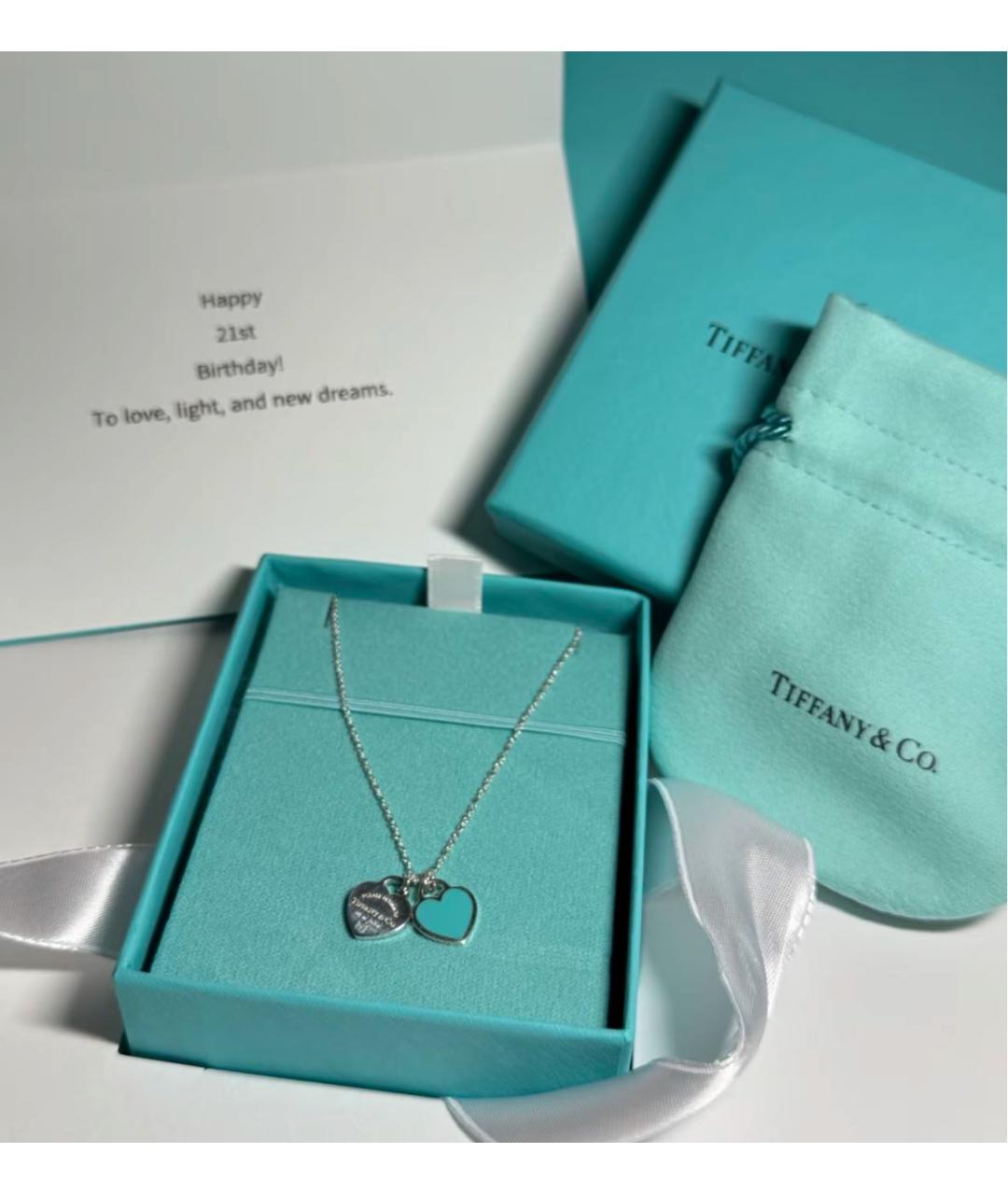 TIFFANY&CO Бирюзовое серебряное колье, фото 5