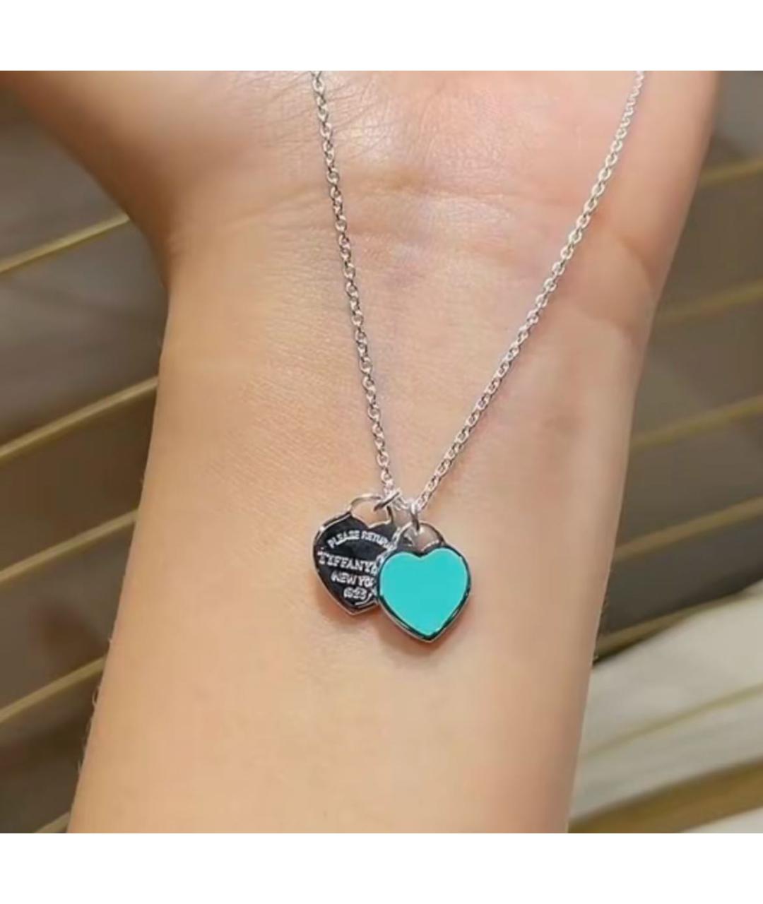 TIFFANY&CO Бирюзовое серебряное колье, фото 8