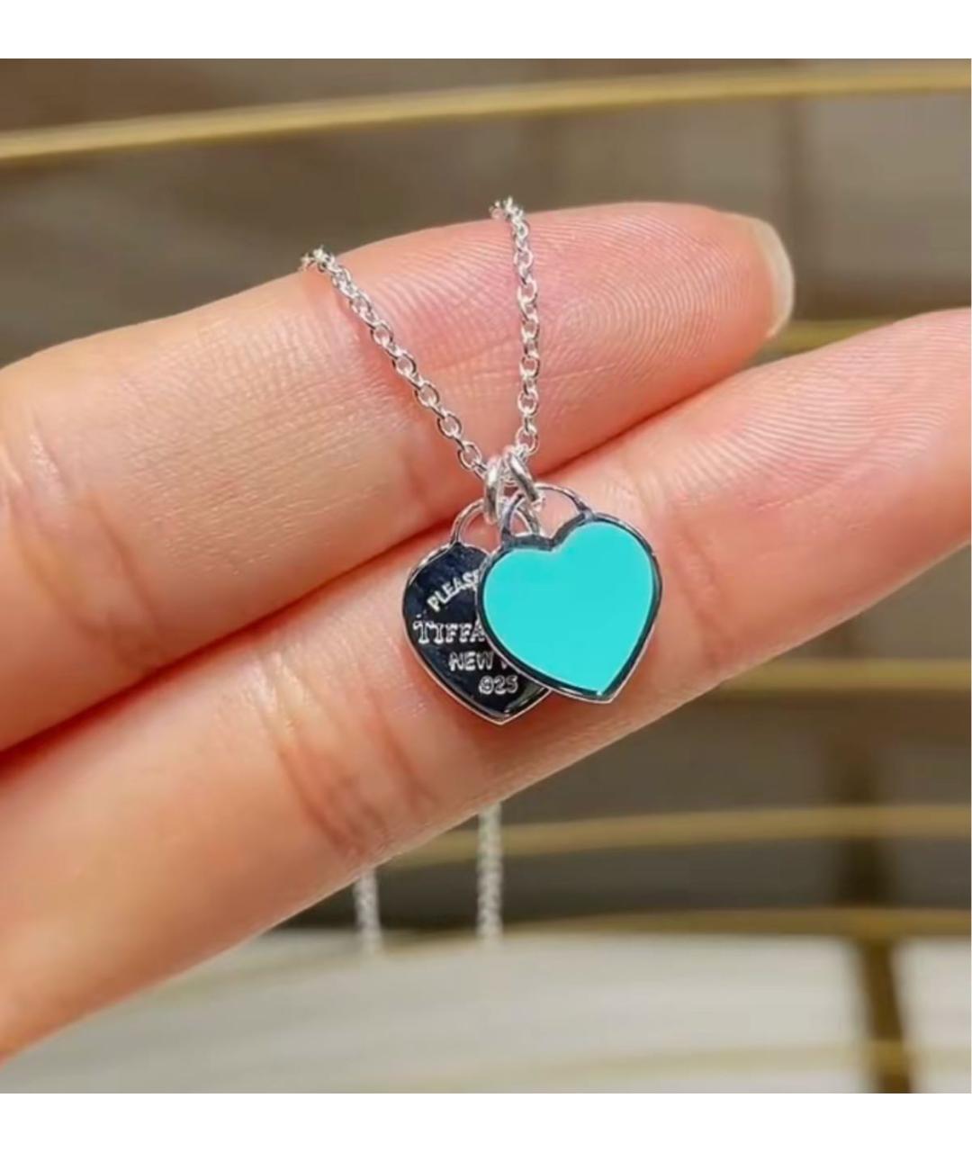 TIFFANY&CO Бирюзовое серебряное колье, фото 7