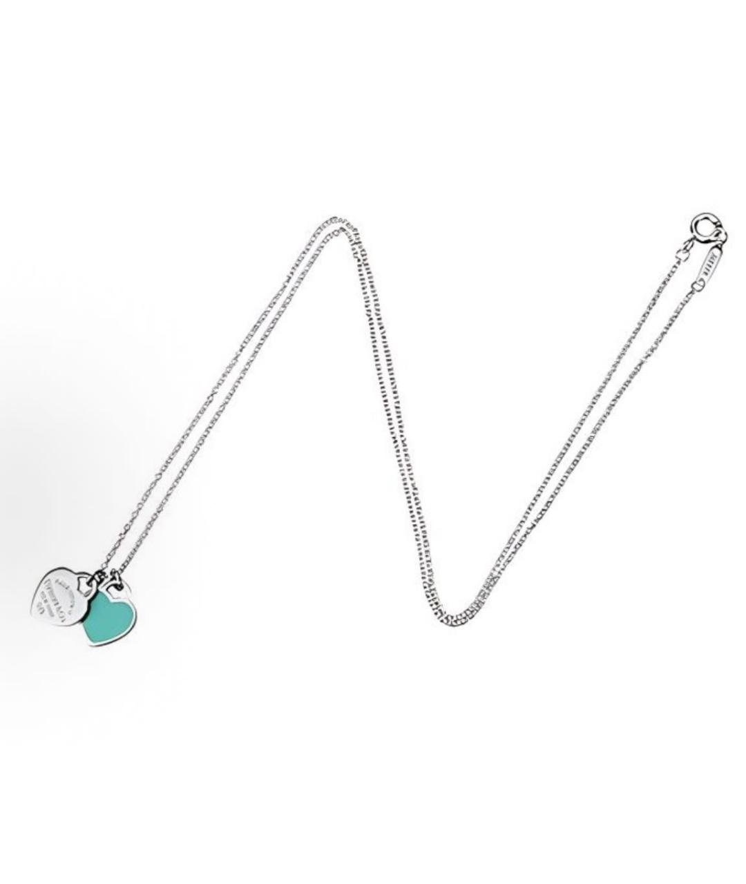 TIFFANY&CO Бирюзовое серебряное колье, фото 3