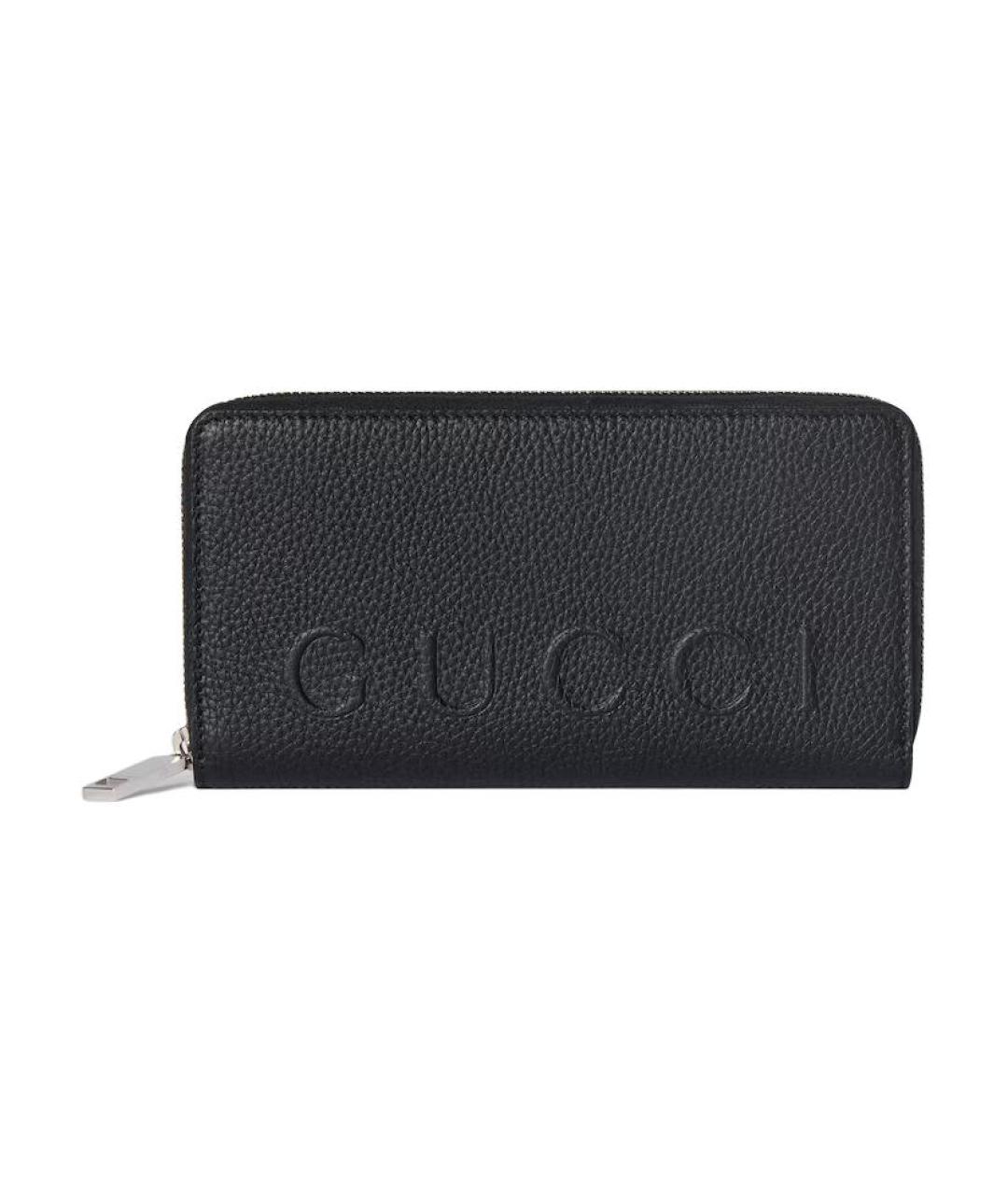 GUCCI Черный кожаный кошелек, фото 1