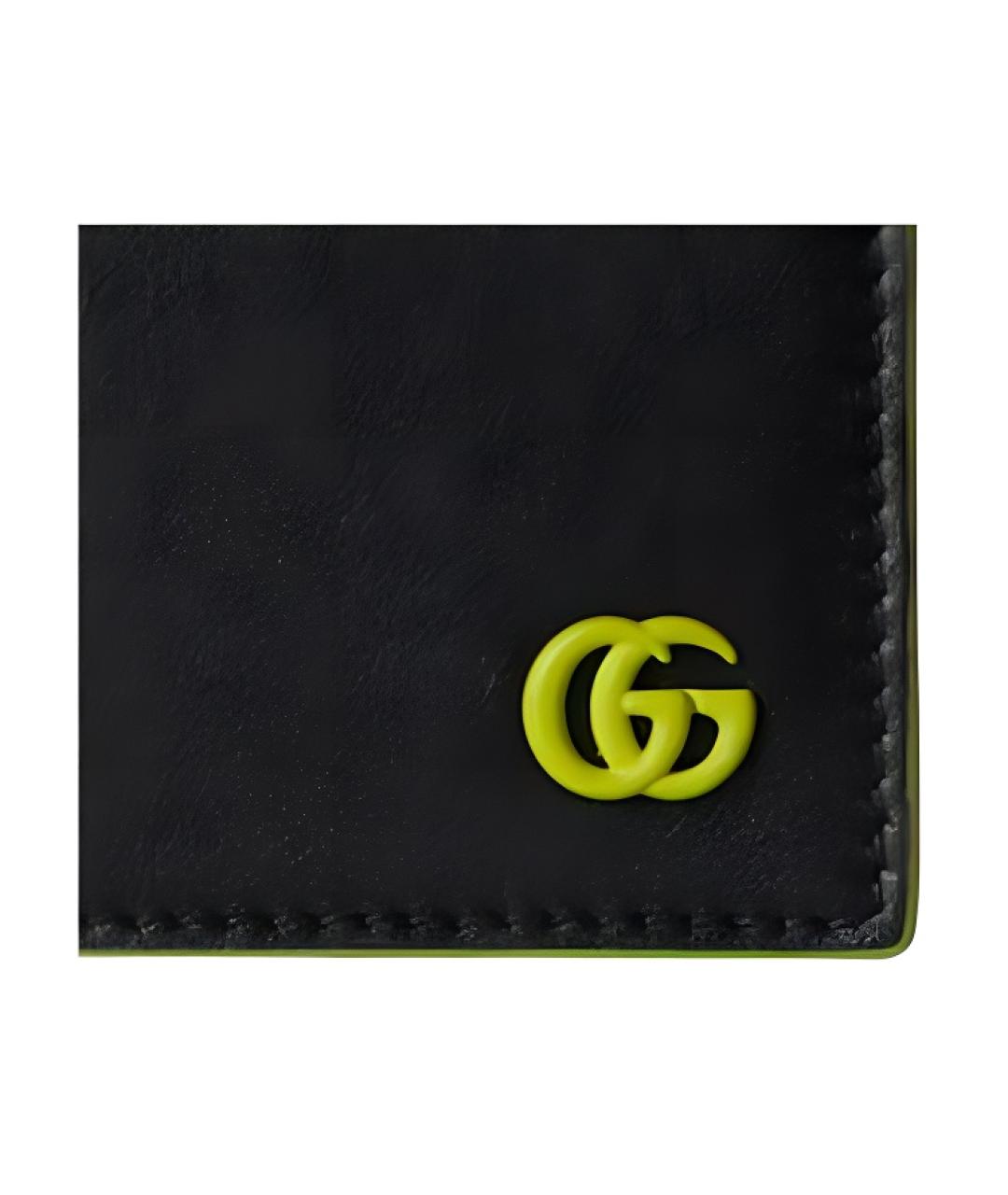 GUCCI Черный кожаный кошелек, фото 5