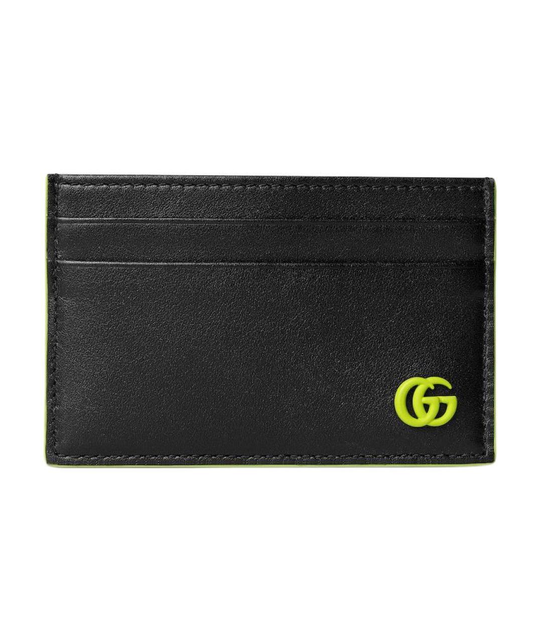 GUCCI Черный кожаный кардхолдер, фото 1