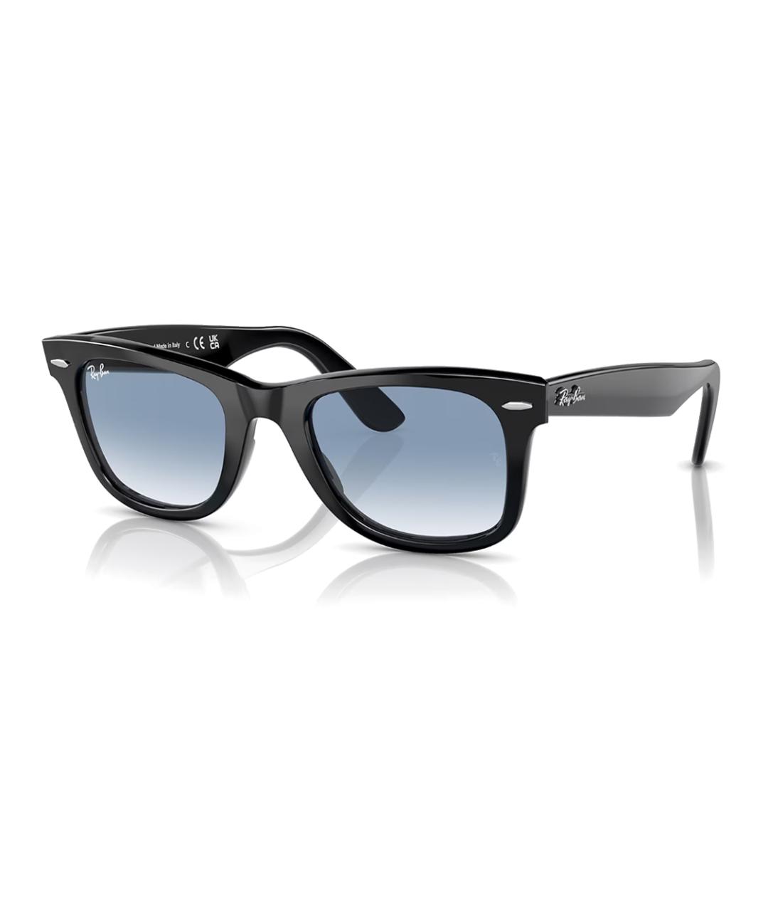 RAY BAN Черные пластиковые солнцезащитные очки, фото 1
