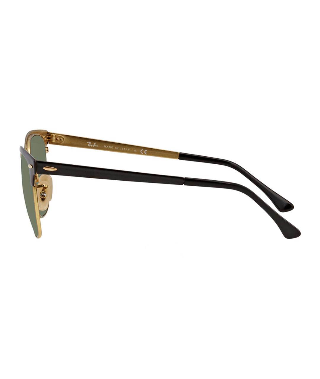 RAY BAN Черные металлические солнцезащитные очки, фото 3