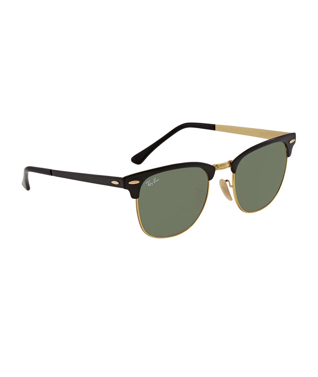 RAY BAN Черные металлические солнцезащитные очки, фото 1