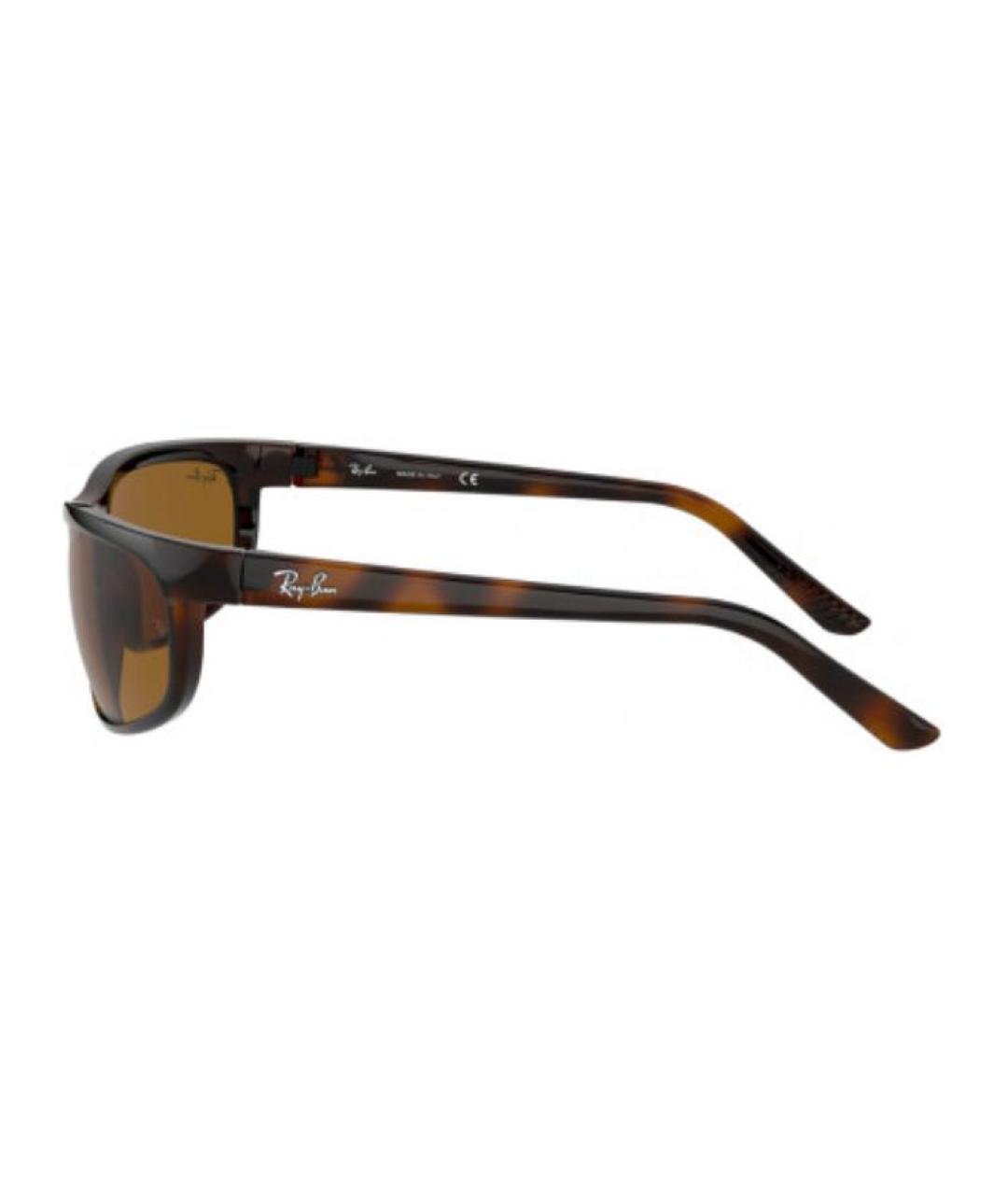 RAY BAN Коричневые пластиковые солнцезащитные очки, фото 5