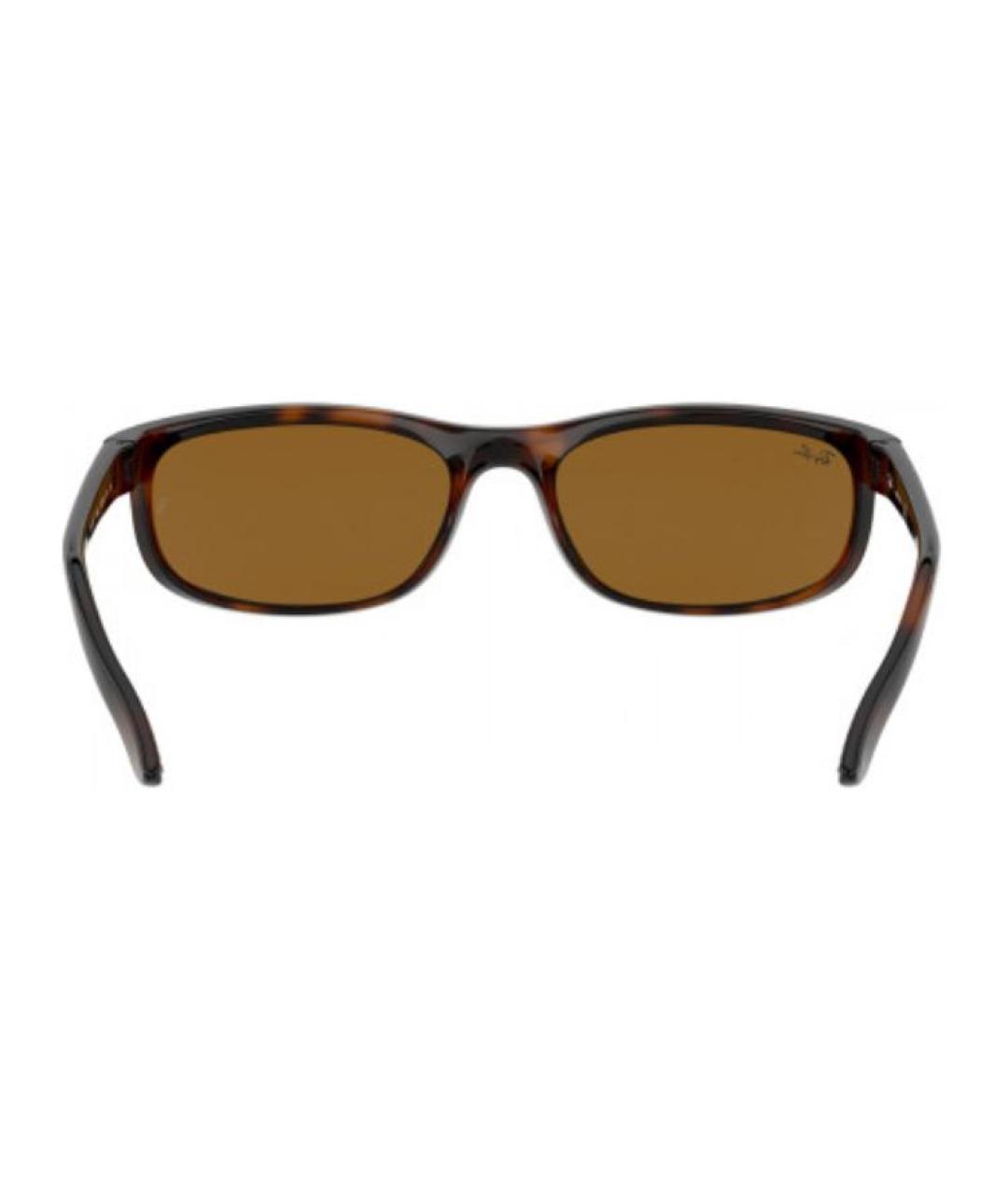 RAY BAN Коричневые пластиковые солнцезащитные очки, фото 4