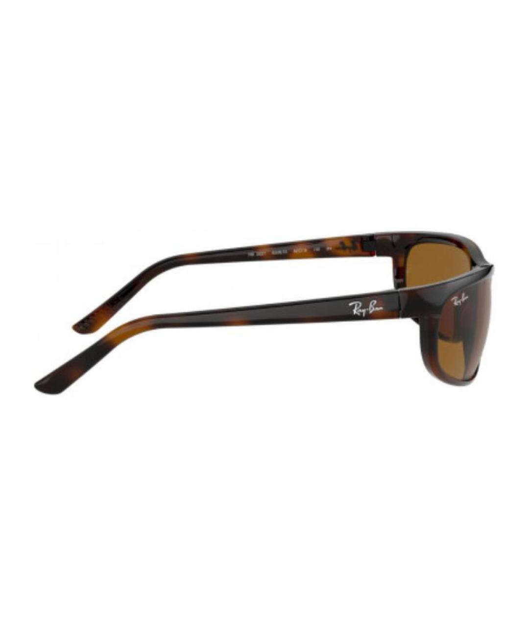 RAY BAN Коричневые пластиковые солнцезащитные очки, фото 3