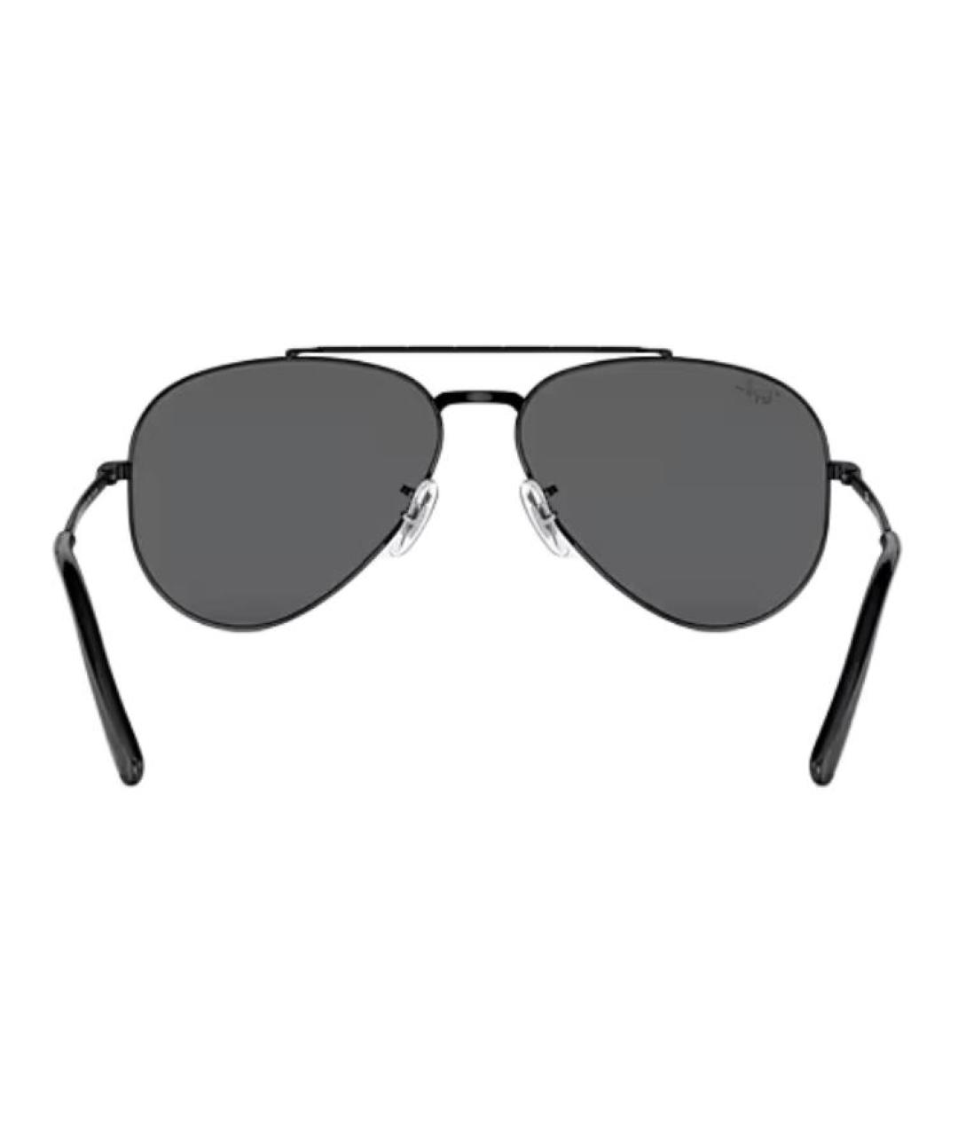 RAY BAN Черные металлические солнцезащитные очки, фото 3