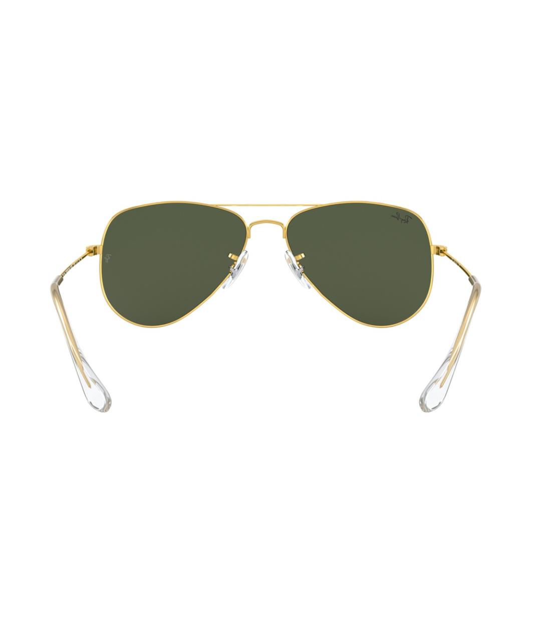 RAY BAN Золотые металлические солнцезащитные очки, фото 3