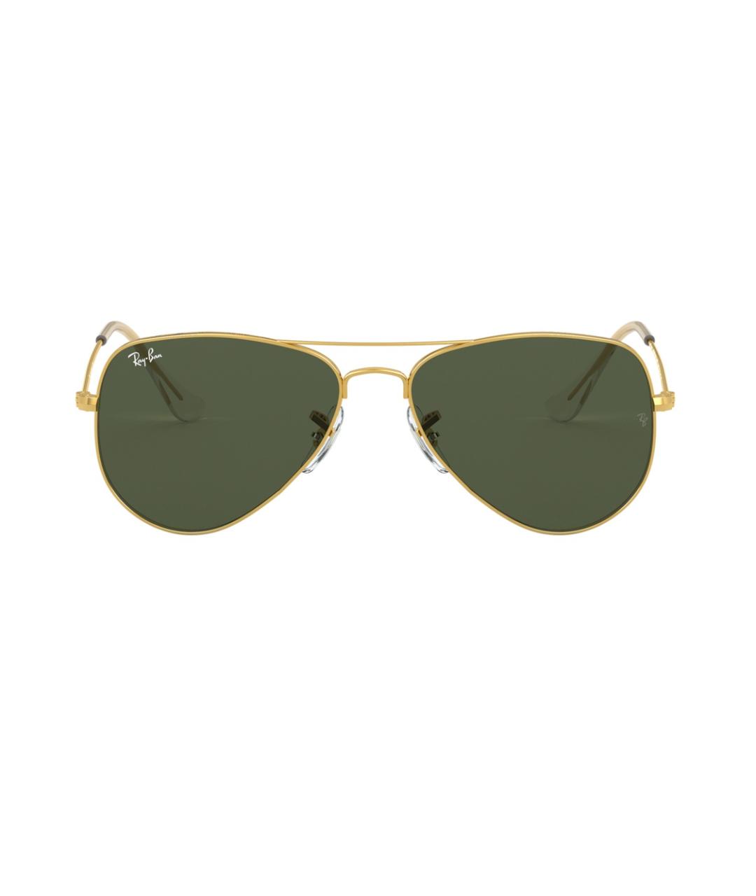 RAY BAN Золотые металлические солнцезащитные очки, фото 2