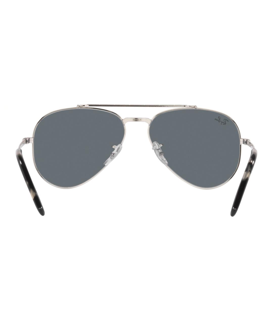 RAY BAN Серебряные металлические солнцезащитные очки, фото 4