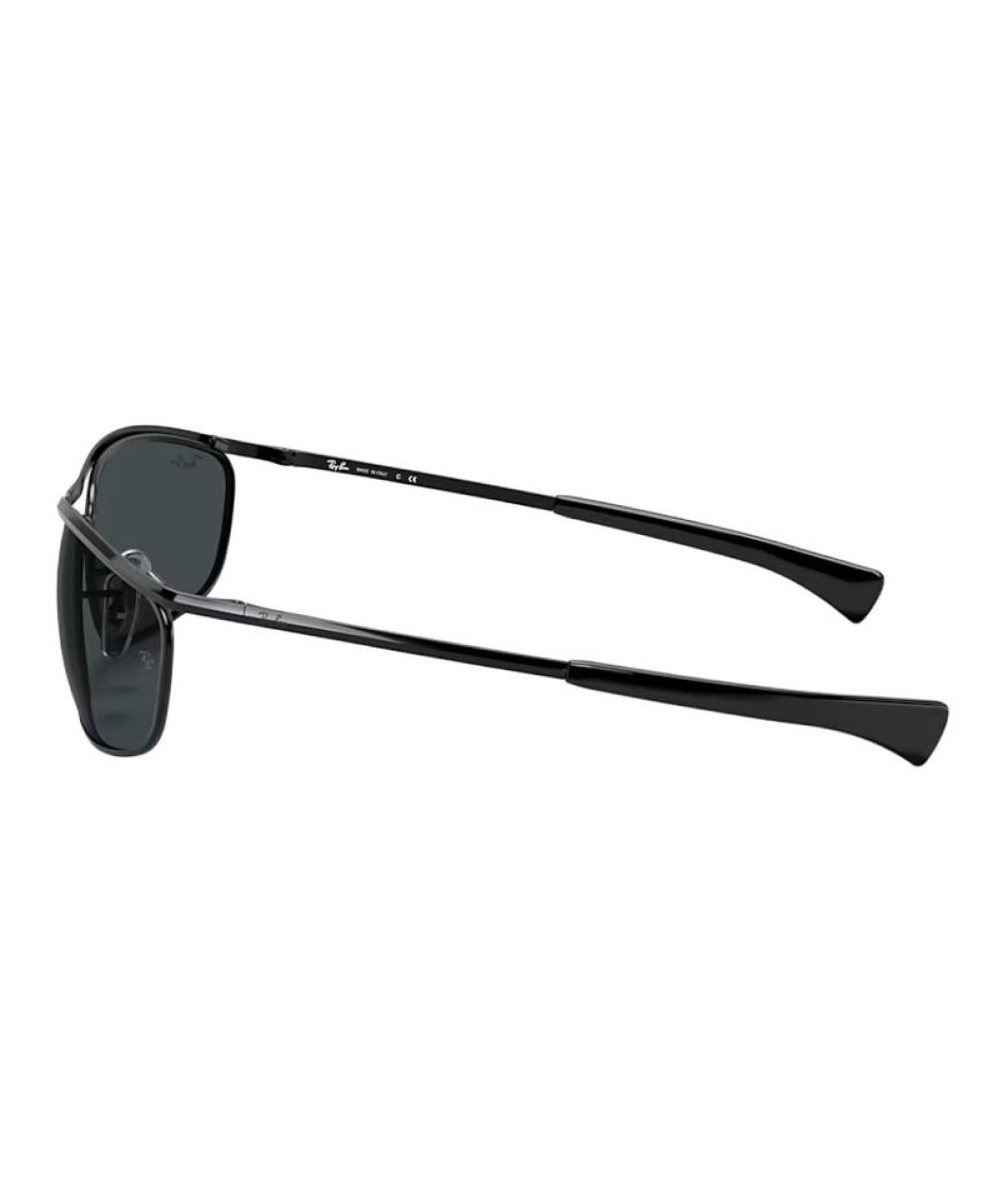RAY BAN Черные металлические солнцезащитные очки, фото 2