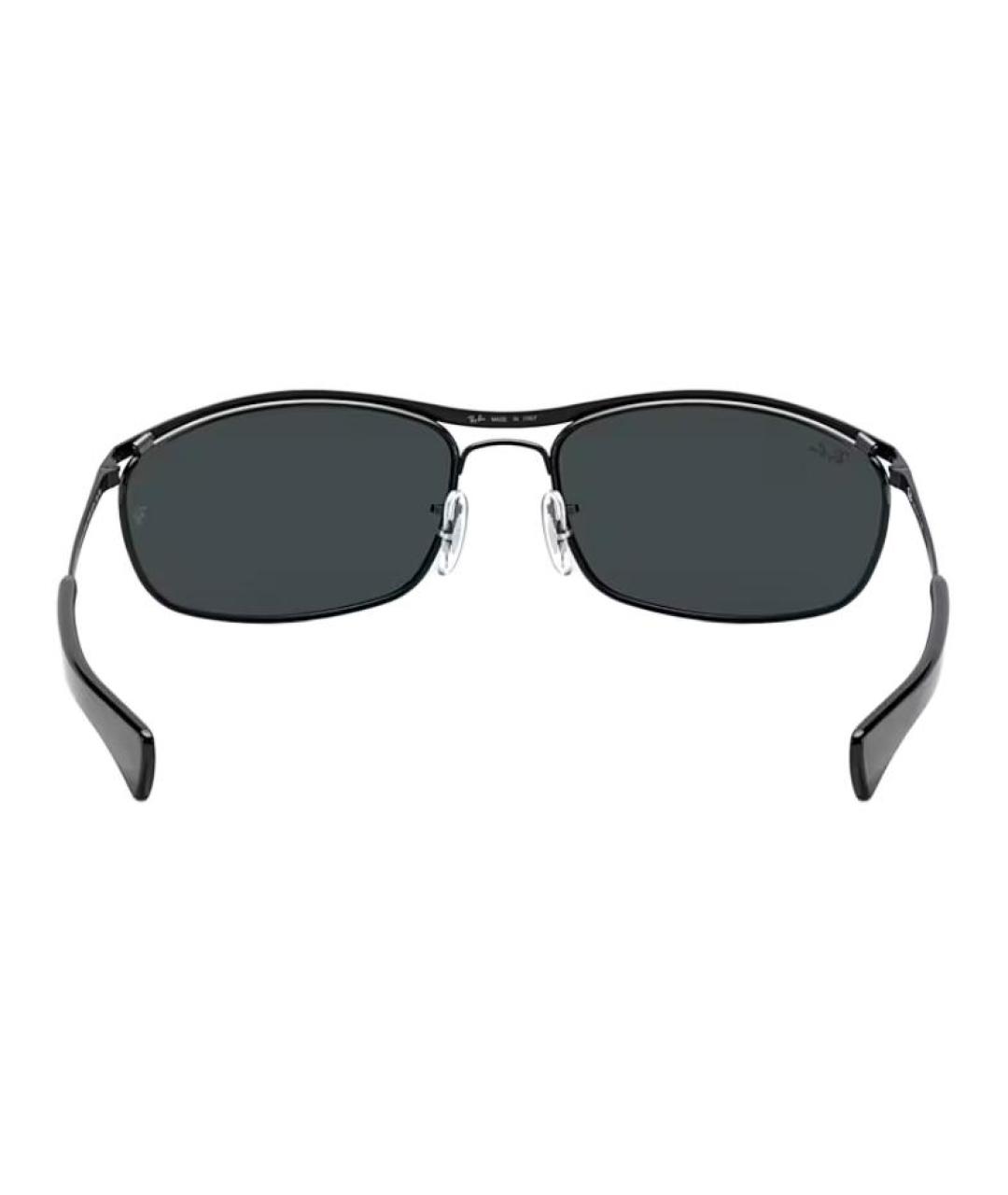 RAY BAN Черные металлические солнцезащитные очки, фото 3