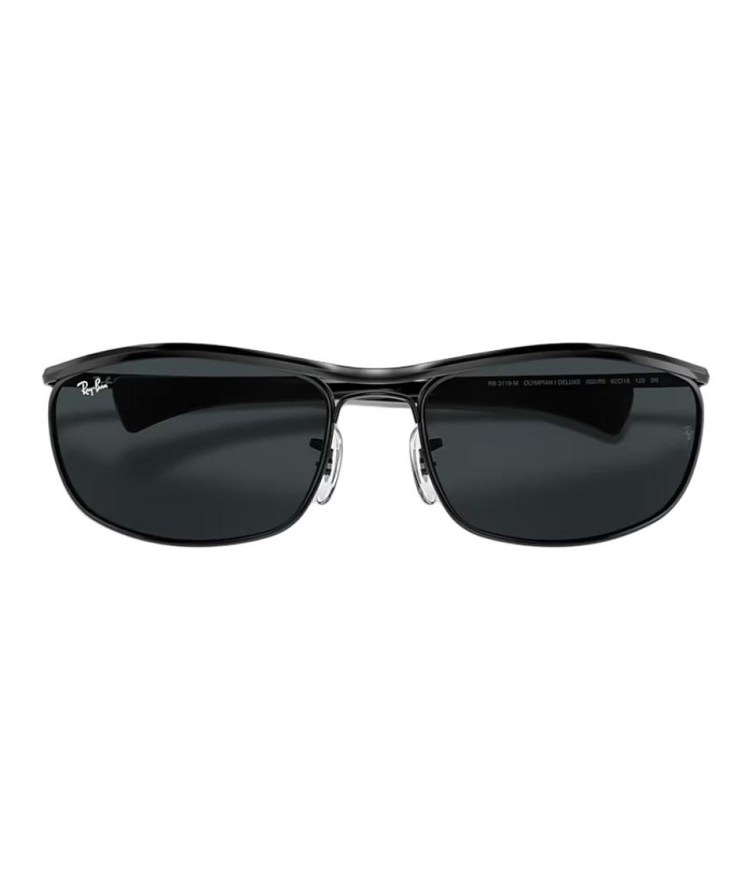 RAY BAN Черные металлические солнцезащитные очки, фото 4