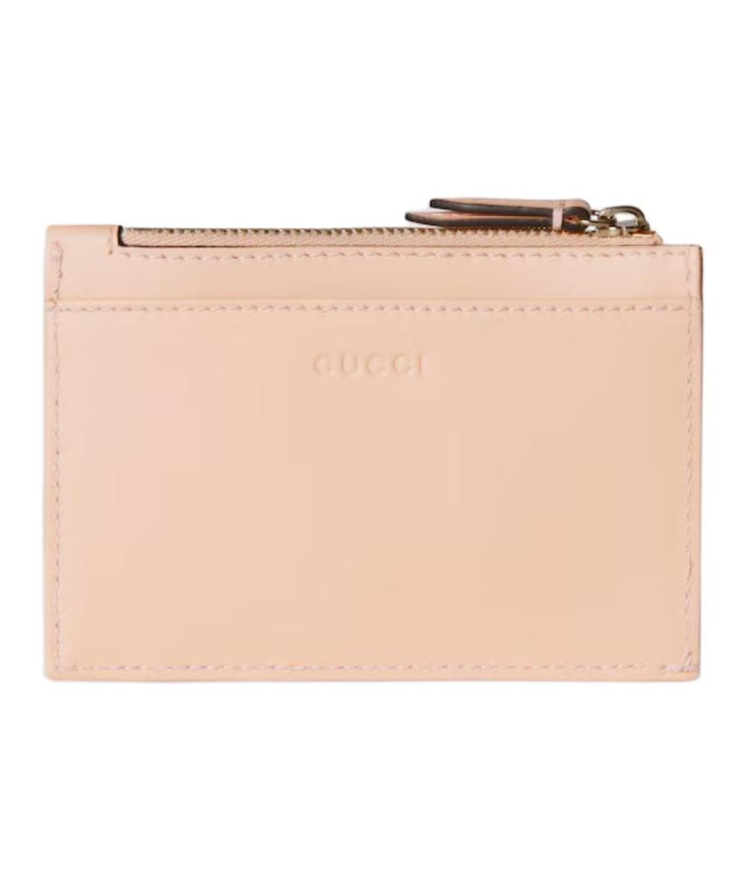 GUCCI Розовый кожаный кошелек, фото 4