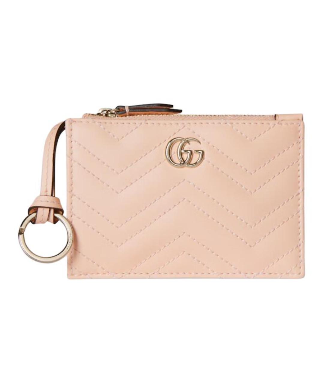GUCCI Розовый кожаный кошелек, фото 2