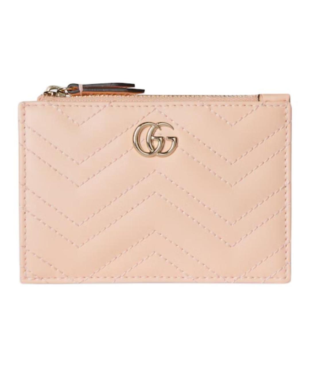 GUCCI Розовый кожаный кошелек, фото 1
