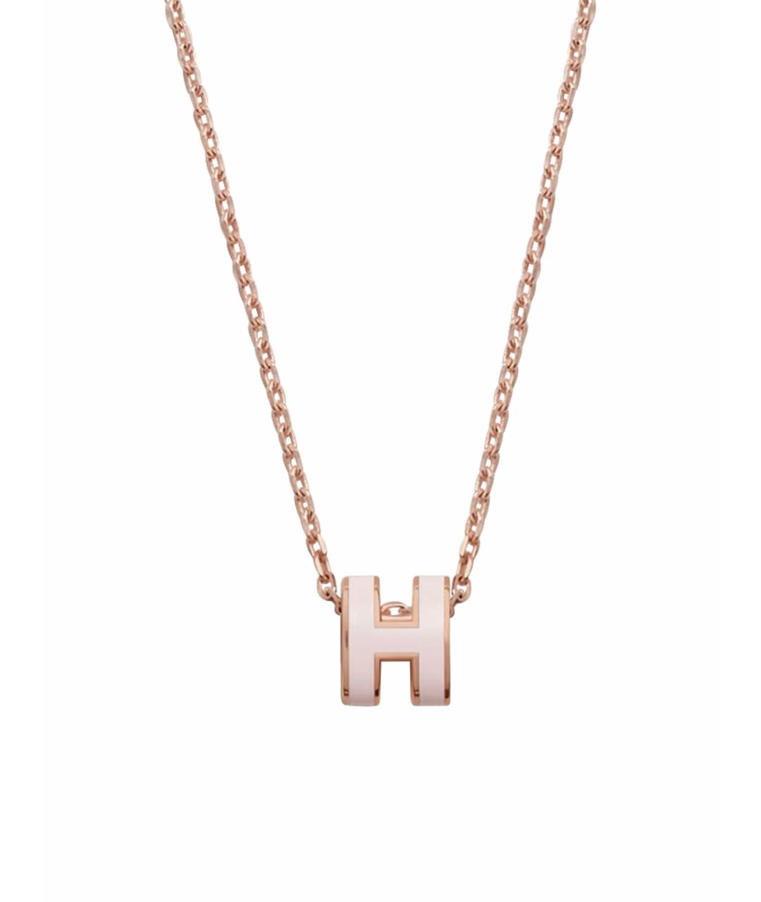 HERMES Розовая металлическая подвеска, фото 1